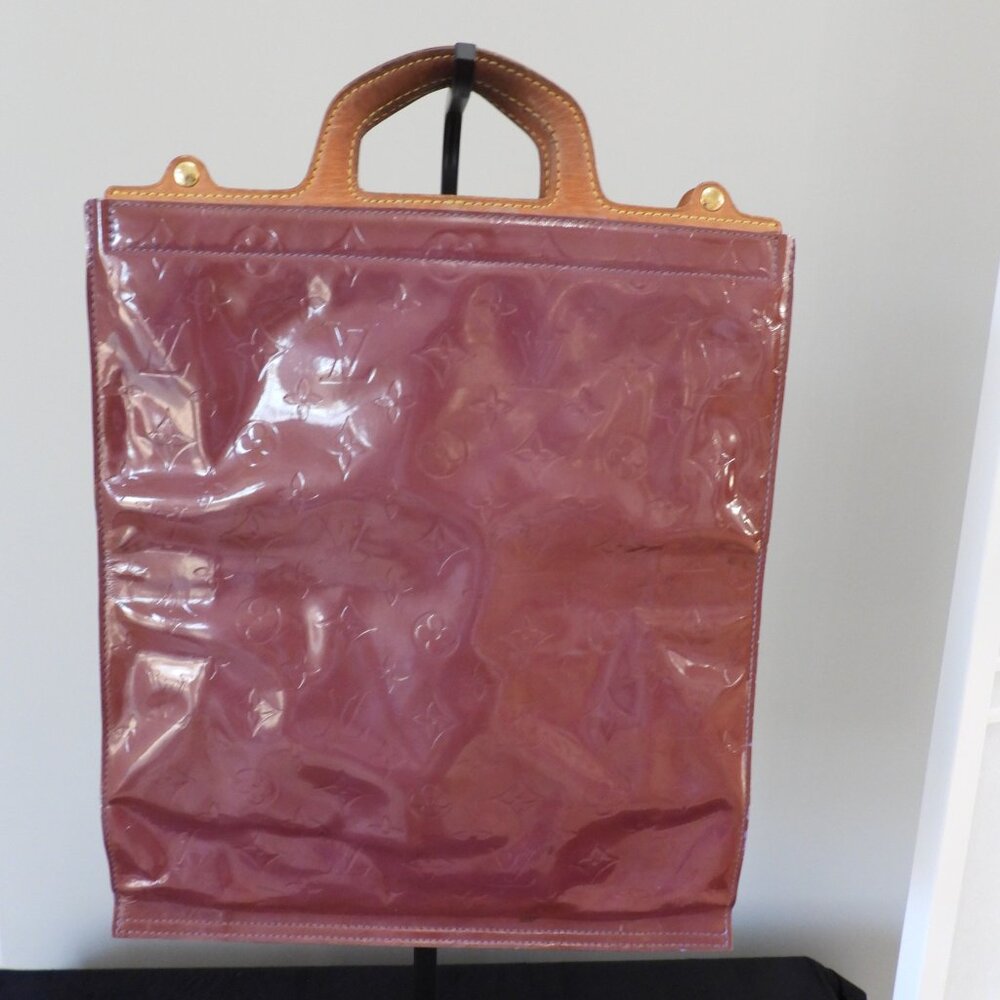 Louis Vuitton Burgundy Vernis Tote Bag - Picture 3 of 12